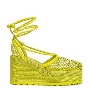 Bottega Green Platform Sandals